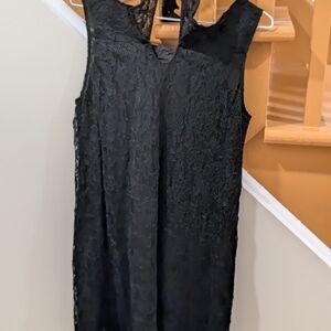 Velvet Black Lace Dress